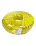 Cabo Guitarra Microfone Mono Blindado Amarelo 100 Metros