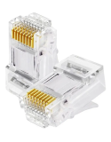 Conector Rj45 Cat6 Banhado Ouro Para Cabo Rede Internet