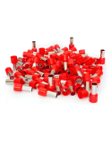 Terminal Ilhos Vermelho 35mm Cobre Pré Isolado 10 Peças Vermelho