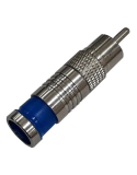 10 Pçs Conector Rca Macho Compressao Rg6
