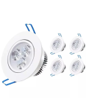Lâmpadas Led 3w Spot Redondo Embutir Branco Frio Bivolt